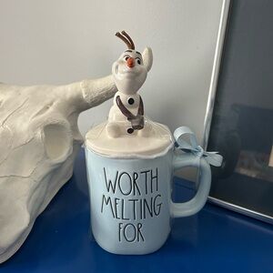 Disney Rae Dunn Frozen Olaf the Snowman Worth Melting For Topped Mug
